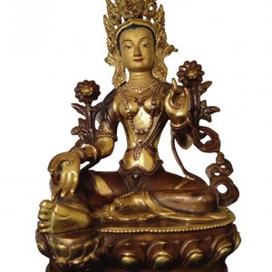 Statue de Tara verte - Or et Bronze - Népal