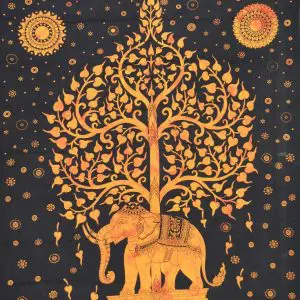 tenture elephant arbre de vie