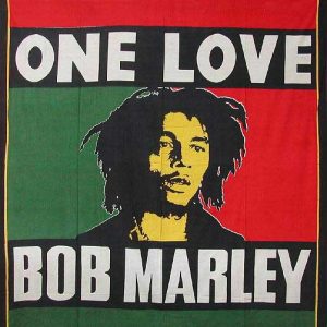 Tenture Murale Rasta - Bob Marley - One Love