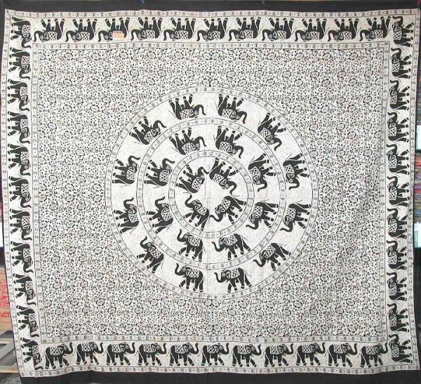 Tenture Indienne Mandala Elephant
