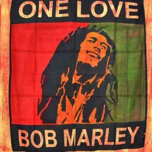 Tenture Murale Rasta - Bob Marley - One Love