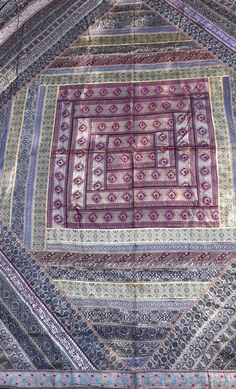 Tenture indienne en Patchwork de saris