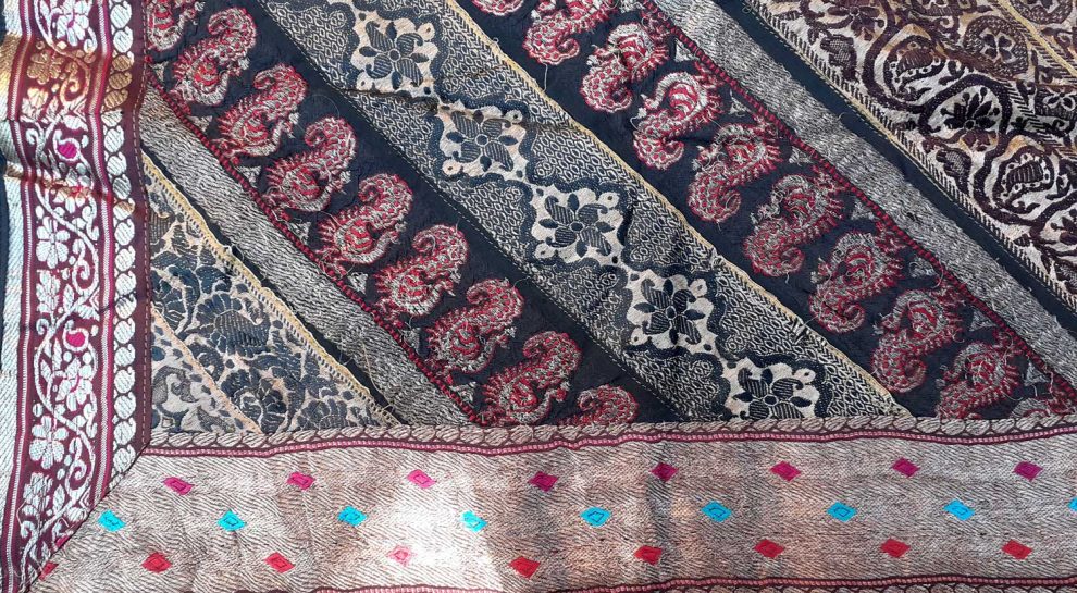 Tenture indienne en Patchwork de saris