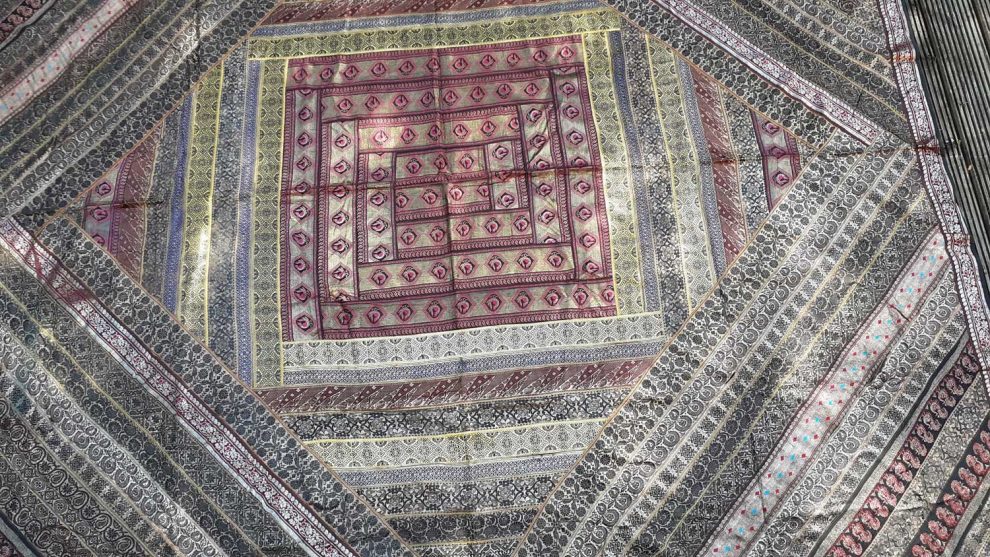 Tenture indienne en Patchwork de saris