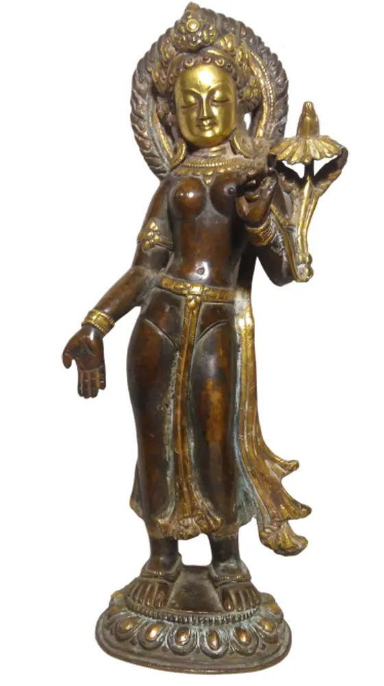 Statue Tara Blanche - Bronze