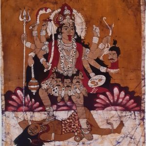 Batik de la déesse Kali et du dieu Shiva
