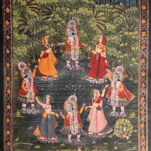 Peinture Rajasthan Krishna et les Gopis