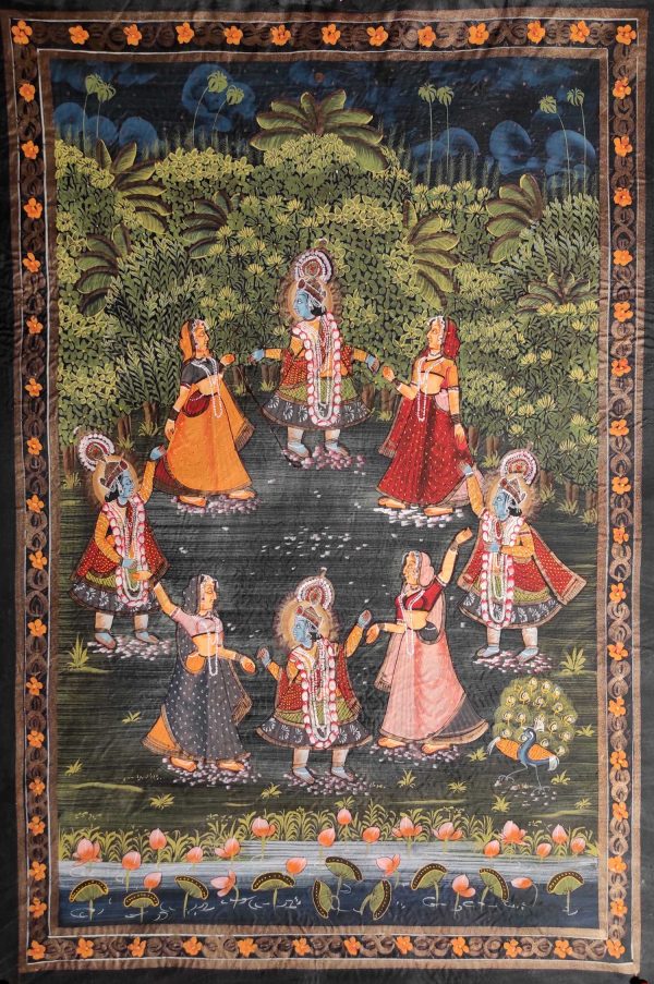 Peinture Rajasthan Krishna et les Gopis