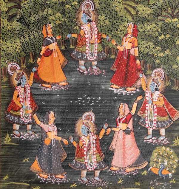 peinture sur la La Légende de Krishna et des gopis