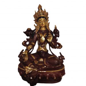Tara verte - Statue du Népal -Or et Bronze