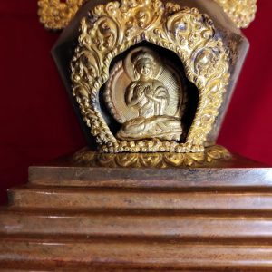 Stupa Bouddha Vairocana Or et Cuivre - Népal