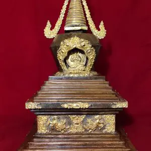 Stupa Bouddha Vairocana Or et Cuivre - Népal