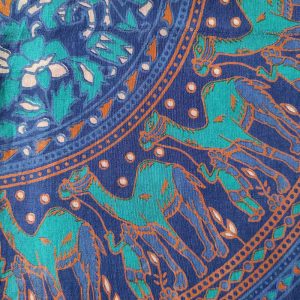 Tenture Indienne Badmeri Bleu