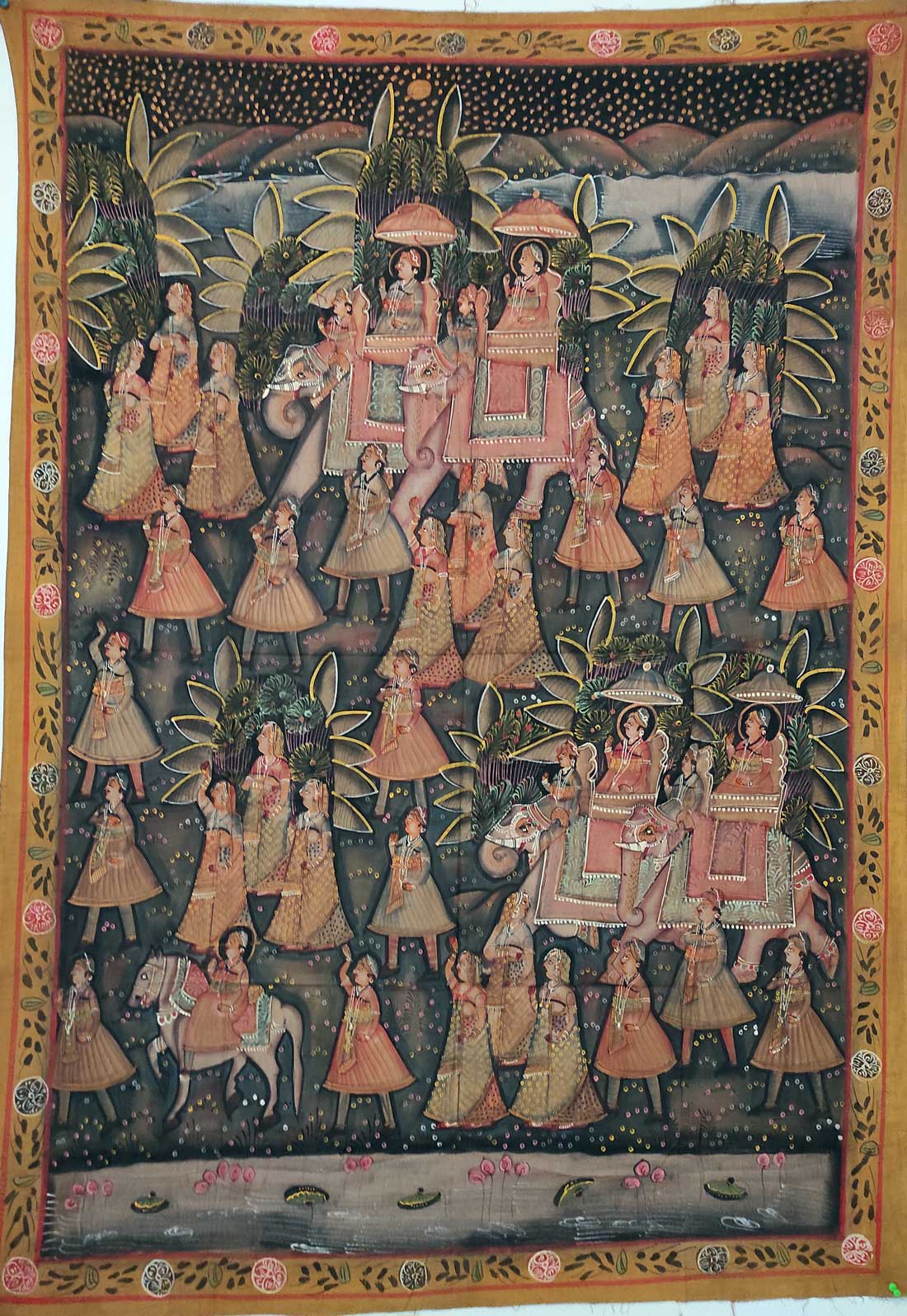 Peinture indienne Procession Indian Shop Boutique indienne